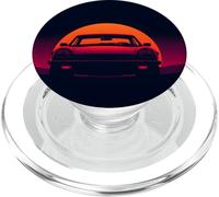 Retro Car Sunset Silhouette Vintage Drive Design PopSockets PopGrip for MagSafe