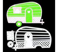 Retro Caravan Metal Cutting Die, Cutter Stencil, Card Making, Scrapbooking, Paper Crafts, D7