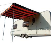 Retro Campervan Shade Canopy - Orange & Brown