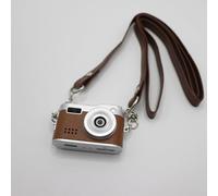Retro Cartoon Leather Mini Camera with 0.96" Screen - 1080P Video, Built-in 16GB Storage, Type-C for Phone/PC File Access, Gift Packaging (Brown)