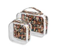 Retro Cartoon Pirates Toiletry Bag Hanging TSA Approved Water-Resistant Makeup Travel Bag Airport Airline Compliant