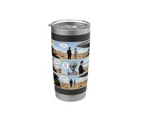 Retro Cartoon Strip Alien Graphic Funny Comic Board Stainless Steel Insulated Tumbler