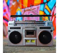 Retro Cassette Boombox, 80s Style Street Bluetooth Boombox Cassette Player with AM/FM Radio, Support SD/USB Input,Convert Cassettes to USB/SD (silver)