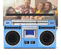 Retro Cassette Boombox,Classic Style Retro CD Player,with AM/FM Radio,Built-in Stereo Speakers,Support SD/USB Input,for Music Lovers Collectors