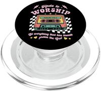 Retro Cassette Made to Worship Christian Music Bible Faith PopSockets PopGrip for MagSafe