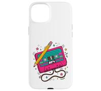 Retro Cassette Tape 80s Vintage Music Aesthetic Graphic Case for iPhone 15 Plus