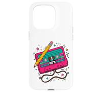 Retro Cassette Tape 80s Vintage Music Aesthetic Graphic Case for iPhone 15 Pro