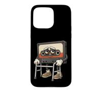 Retro Cassette Tape Elder Character Vintage Audio Nostalgia Case for iPhone 15 Pro Max