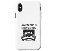 Retro Cassette Tape Home Taping Is Killing Music Distressed Case for iPhone X/XS