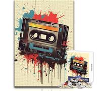 Retro Cassette Tape Music 1000 Piece Puzzle For Adults Play And Learn Smart Activity Unique Heartfelt Celebration Gift Size 38x52cm