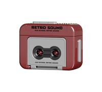 Retro Cassette Tape Player Keychain, Retro Recorder Charm with Mini Working Microphone, Record Love, Music & Sounds, Portable Cassette Player Walkman for Lovers, Dear friends, Family (Red)
