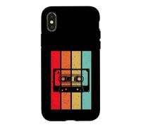 Retro Cassette Tape Vintage Music Sunset Stripes Funny Case for iPhone X/XS