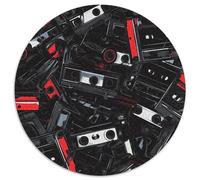 Retro Cassette Tapes Jigsaw 1000 Piece Round Puzzle Unique Decoration Challenge High Difficulty for Teenagers And Adults 1000pcs (67.5x67.5cm)