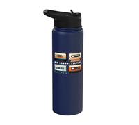 Retro Cassette Vintage Classic Playlist 90's 80's Stainless Steel Insulated Water Bottle