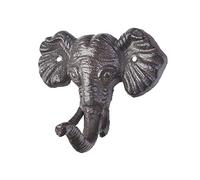 Retro cast Iron Hook Elephant Hook glrovazas Creative Wall Hook Wall Hanging Coat Hook Key Hook 1Pcs Heavy Wrought Iron Decoration (A)