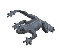 Retro Cast Iron Wrought Iron Frog Statue Sculpture Animal Statuette Figurine Home Indoor Hotel Club Wall Decor Outdoor Garden Villa Courtyard Lawn Decoration Ornament,3 Art collection