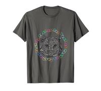 Retro Cat 60s Heart Hearts Women Child Girls 80s T-Shirt