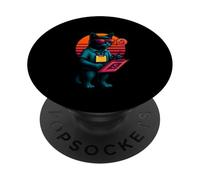 Retro Cat Communication Therapy Speech Language Pathologist PopSockets Adhesive PopGrip
