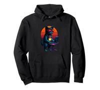 Retro Cat Community Wellness Public Health Administrator Pullover Hoodie