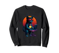 Retro Cat Community Wellness Public Health Administrator Sweatshirt