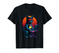 Retro Cat Community Wellness Public Health Administrator T-Shirt
