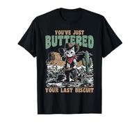 Retro Cat Cowboy Cat Country Western Funny Last Biscuit T-Shirt