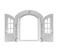 Retro Cat Door, Small Pet Door, French Style Entry with Secure Lock, Versatile Window Corner Accessory, Pet Tool in Living Room with s