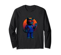 Retro Cat Medical Trials Clinical Research Coordinator Long Sleeve T-Shirt