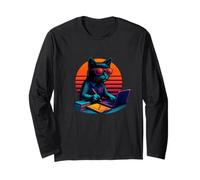 Retro Cat Models Solutions Operations Research Analyst Long Sleeve T-Shirt