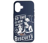 Retro Cat Pastry Baker Pun So This Is How You Make Biscuits Case for iPhone 16