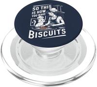 Retro Cat Pastry Baker Pun So This Is How You Make Biscuits PopSockets PopGrip for MagSafe