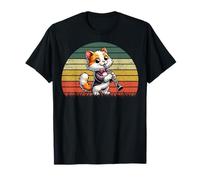 Retro Cat Playing Tuba - Brass Tuba Player Cat Lover Gifts T-Shirt