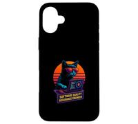 Retro Cat Testing Software Quality Assurance Engineer Case for iPhone 16 Plus
