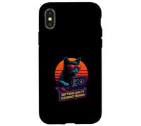 Retro Cat Testing Software Quality Assurance Engineer Case for iPhone X/XS