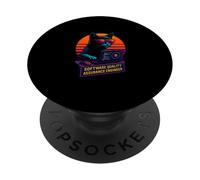 Retro Cat Testing Software Quality Assurance Engineer PopSockets Adhesive PopGrip