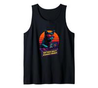 Retro Cat Testing Software Quality Assurance Engineer Tank Top