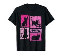 Retro Cat Typical Moves Graphic for Women and Girls T-Shirt