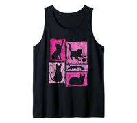 Retro Cat Typical Moves Graphic for Women and Girls Tank Top