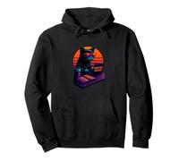 Retro Cat With Campaigns Branding Skills Marketing Manager Pullover Hoodie