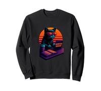 Retro Cat With Campaigns Branding Skills Marketing Manager Sweatshirt