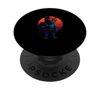 Retro Cat With Circuits Power Skills Electrical Engineer PopSockets Adhesive PopGrip