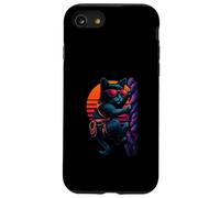 Retro Cat With Climbing Harness Rock Climbing Climber Case for iPhone SE (2020) / 7 / 8