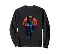 Retro Cat With Crime Lab Skills Forensic Science Technician Sweatshirt