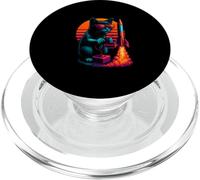 Retro Cat With Launch Wires Model Rocketry Rocketeer PopSockets PopGrip for MagSafe