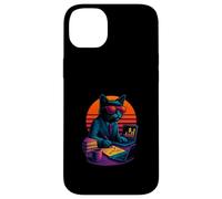 Retro Cat With Markets Reports Skills Financial Analyst Case for iPhone 14 Plus