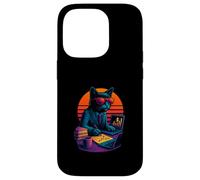 Retro Cat With Markets Reports Skills Financial Analyst Case for iPhone 14 Pro