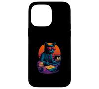 Retro Cat With Markets Reports Skills Financial Analyst Case for iPhone 14 Pro Max