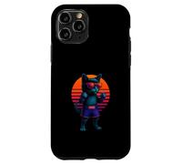 Retro Cat With MMA Gloves Fighting Cage Fighter Case for iPhone 11 Pro