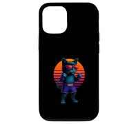Retro Cat With MMA Gloves Fighting Cage Fighter Case for iPhone 12/12 Pro