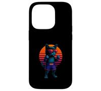 Retro Cat With MMA Gloves Fighting Cage Fighter Case for iPhone 14 Pro